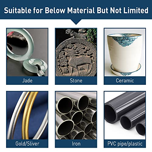 Diamond Grinding Burr Bit Set,20Pcs Rotary Tool Accessories Stone Carving Set with 1/8 inch Shank for Stone Ceramic Glass Carving, Grinding, shengbenhao