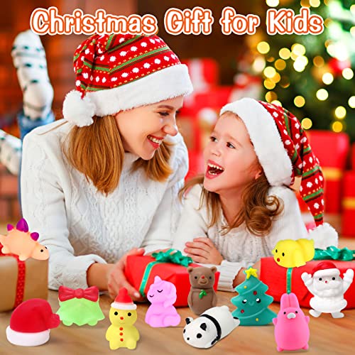 FLY2SKY 45Pcs Mochi Squishy Toys Mini Squishies Kawaii Animal Squishies Party Favors for Kids Cat Panda Unicorn Squishy Novelty Stress Relief Toys FLY2SKY