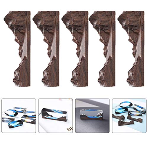 Couple Gifts Couple Gifts DIY Gift 5pcs Wooden Pieces for Epoxy Resin Crafts Natural Unfinished Wood Landscape for DIY Jewelry Making Pendant EXCEART