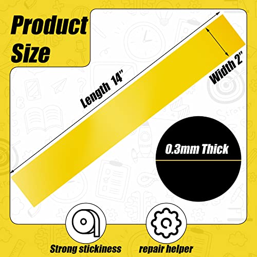 Zero Gap Woodworking Tape for More Accurate Cuts On Miter Saw Table Saw PVC Self Adhesive Strips for Positioning Wood Cutting, 2 x 14 Inch, Yellow Fabbay