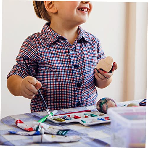 SEWACC 10pcs DIY Puppet Miniature Dolls Childrens Toys Miniature Toys DIY Dolls Pegs Wooden Peg Dolls Wood Peg Doll Bodies Unfinished Wood Toys SEWACC