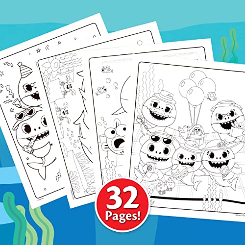 Crayola Baby Shark Coloring Pages and Stickers, Gift for Kids, Ages 3, 4, 5, 6 Color & Sticker Crayola