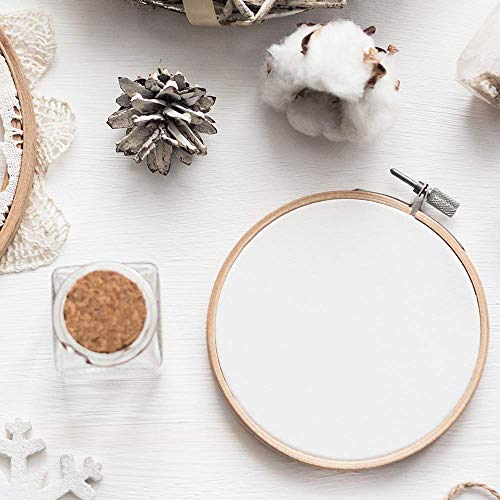 Caydo 12 Pieces 4 Inch Round Embroidery Hoop Bulk Wholesale Bamboo Circle Cross Stitch Hoop Ring Caydo