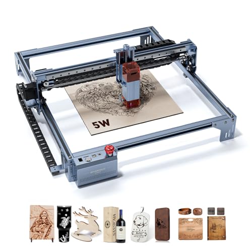 ATOMSTACK MAKER A5 V2 Laser Engraver, 5W Laser Engraving Machine, 400x400mm Engraving Area Laser Cutting & Engraving Machine, Laser Engraver Support ATOMSTACK MAKER