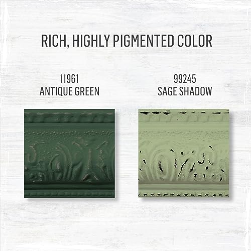 FolkArt Home Décor Chalk 8 fl oz Greens Kit, Including 2 Ultra Matte 2 Piece, 96416 Paint and Brush Set FolkArt