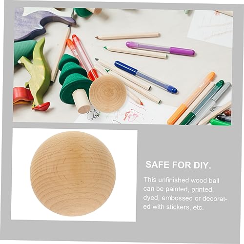 MAGICLULU Handmade DIY Painted Decorative Balls Wood Decor Balls to Paint DIY Wooden Balls Mini Wood Crafts Unfinished Wooden Balls Mini Wood Balls MAGICLULU