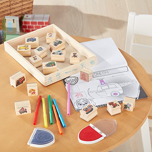 Melissa & Doug PAW Patrol Wooden Stamps Activity Set with Markers, Activity Pad (25 Pieces) Melissa & Doug