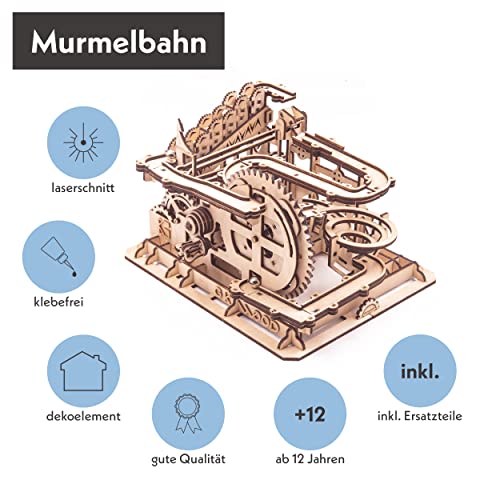 LEUKIP 3D Wooden Puzzles for Adults & Teens I Marbel Run Model Building Kit I DIY Gift for Boys Girls Age 14+, 3-d Puzzles, Wood 3D Puzzles for leukip