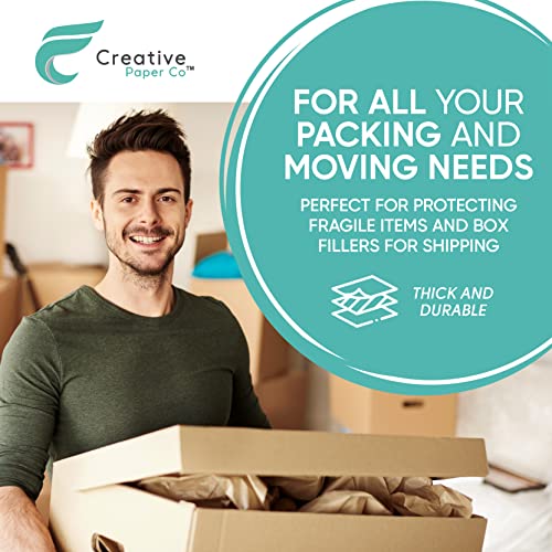 Brown Kraft Paper Roll 17.75” x 1200” (100ft) Made in USA- Ideal for Gift Wrapping, Packing Paper for Moving, Art Craft, Shipping, Floor Covering, Creative Paper Co