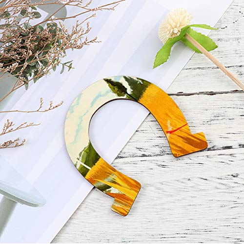 Healifty 24pcs Wood Discs Slices Horseshoe Shape Unfinished Wooden Cutouts Craft DIY Decoration Healifty