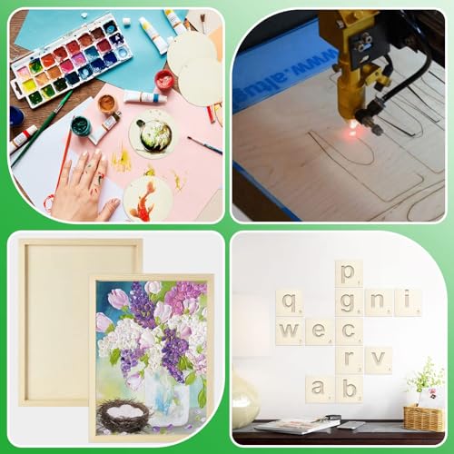 25 Pack 8 x 12 Inch Basswood Sheets, 1/16 Thin Craft Plywood Sheets, Thin & Unfinished Wood Boards for Crafts, Hobby, Model Making, Wood Burning MIVIDE