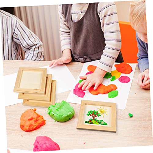 50 Pcs Photo Frame Unfinished Wood Frames Wood Panels for Crafts Small Picture Frames DIY Picture Ornaments Dried Flower Frames Plant kit Kids Decor COHEALI
