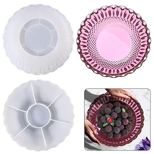 Bowl Resin Molds,Fruit Storage Tray Epoxy Resin Casting Molds, Bowl Silicone Mould for Fruit Plate, Jewelry Dish, Home Decoration Dofaxgo