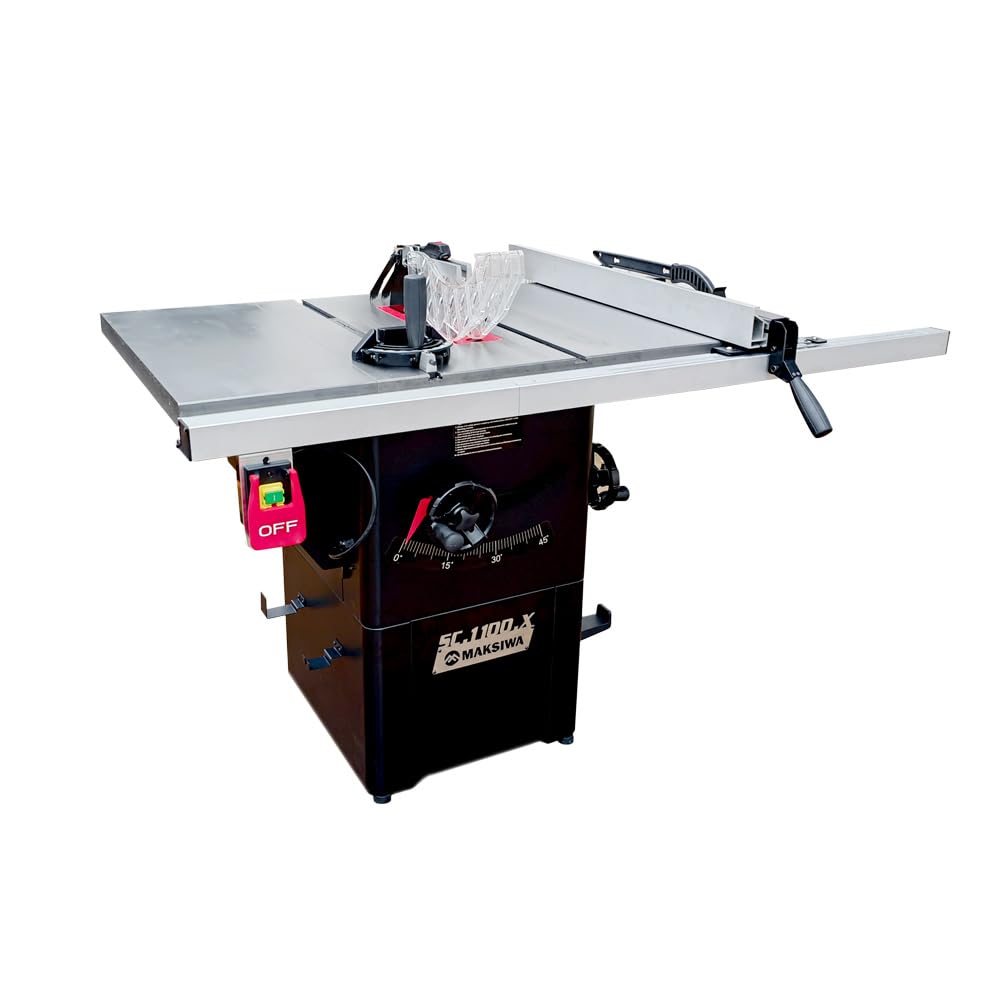 Maksiwa SC.1100.X Cabinet Saw - Premium 10" 2.5HP Table Saw - SC.1100.X for Precision Woodworking - with 2-Year Warranty and Tech Support in the US Maksiwa