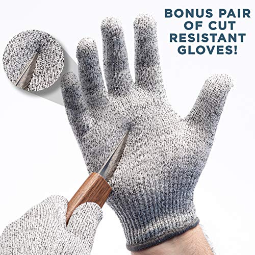 Elemental Tools 9pc Wood Carving Tools Set - Hook Carving Knife, Whittling Knife, Detail Wood Carving Knife For Spoon, Bowl, Kuksa Cup Or General Elemental Tools