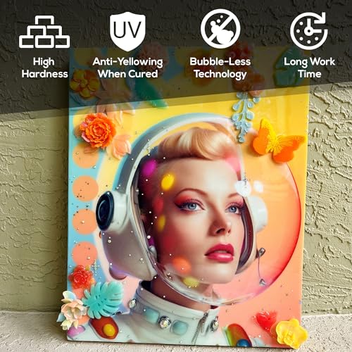 Designer Art Resin 2 GAL Kit / 256 oz, Clear Resin Epoxy for Craft Resin Art DIY, Bubble Free, High Gloss Finish, Food Grade Safe, BPA & VOC Free, Superclear