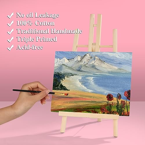 ESRICH Canvas Boards for Painting 8x10in,28 Pack Bulk Canvases for Painting - 100% Cotton Canvas Panels for Oil, Acrylic & Watercolor Painting. ESRICH
