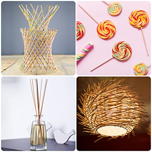 30PCS Wooden Dowel Rods, 1/4 x 12 Inch Round Unfinished Bamboo Dowel Rods, Wood Crafts Sticks Doweling Rods for Crafts and DIYers Arts Projects LepoHome