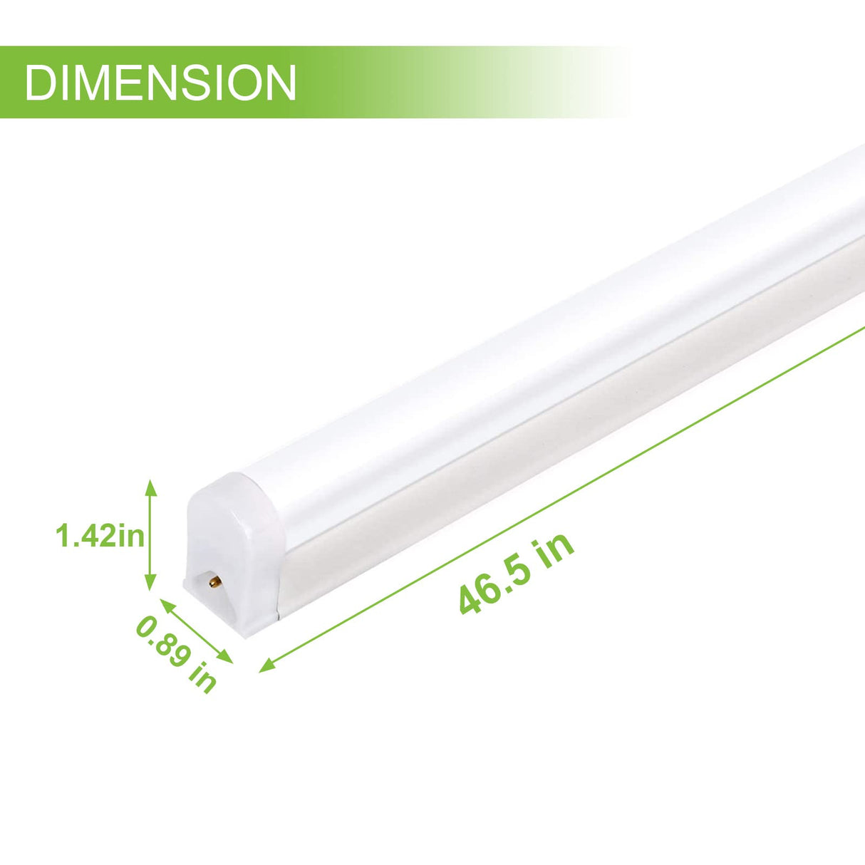 6 Pack LED Shop Light 4FT, T5 Integrated Single Fixture, 22W, 2200lm, 6500K Super Bright White, Linkable Shop Light, Utility Shop Lights, Corded hykolity