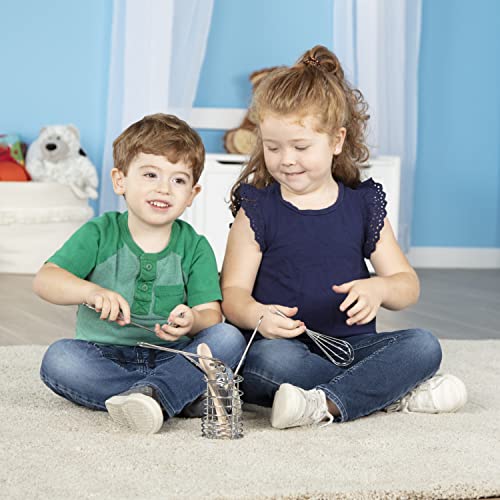 Melissa & Doug Stir and Serve Cooking Utensils (7 pcs) - Stainless Steel and Wood Melissa & Doug