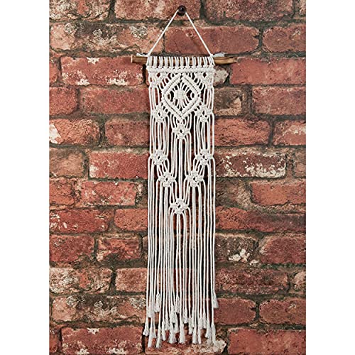Solid Oak Small Format Macrame Kit-Lacy Squares Make-rame