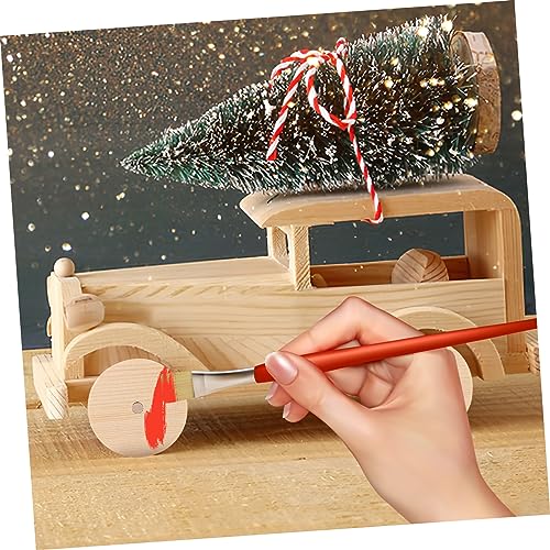 LALAFINA 1 Set Treaded Wheels Wood Wheels Crafts Wheels Wood Pendants Gear Slices Wheels and Axles Wood Wire Wheel Wood DIY Car Craft Wheels Spoked LALAFINA