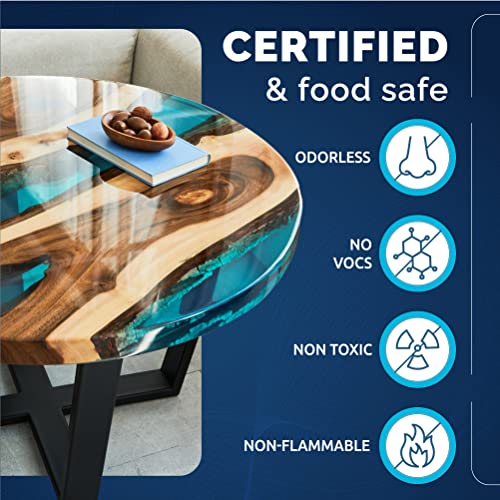 Craft Resin Deep Pour Epoxy Resin Kit 1.5 Gallon - 2 Inch Casting Crystal Crystal Clear Epoxy Resin Kit & Hardener for DIY, Art, Molds, River Table, Craft Resin