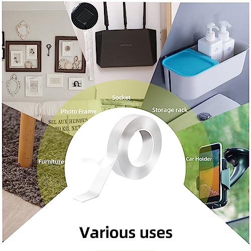 Aylaa Double Sided Tape Heavy Duty, Extra Large Double Sided Adhesive, Removable Double Stick Tape, Picture Hanging Strips, Sticky Carpet Tape, Aylaa