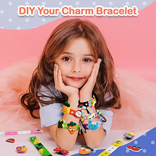 Goodyking Croc Bracelet Band for Kids Wristband & Charms Set - Wristbands Bracelets, Croc Charm Bracelet Charms for Girls, Shoe Charms and Croc Goody King