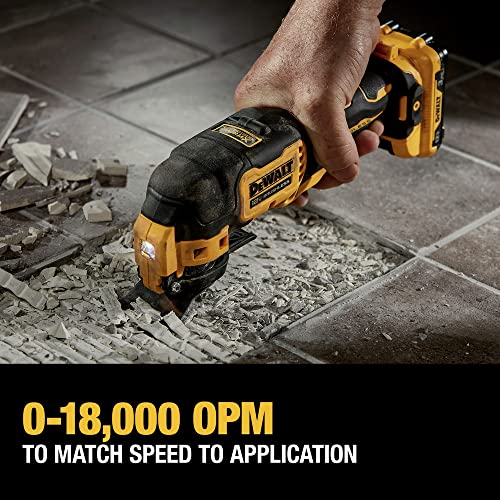 DEWALT XTREME 12V MAX Brushless Cordless Oscillating Tool Kit (DCS353G1) , Yellow DEWALT