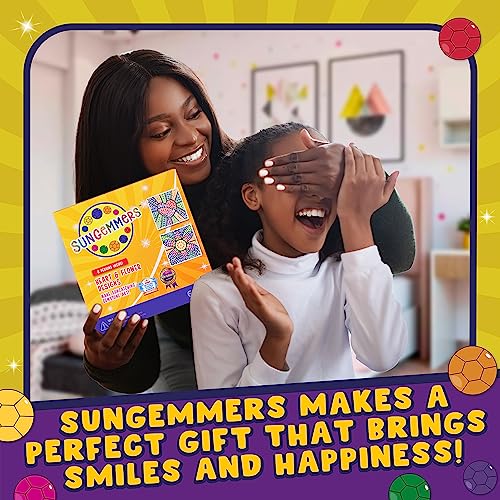 SUNGEMMERS Window Art Suncatcher Kits - Great Birthday Gift Idea, 6 7 8 9 10 11 12 Year Old Girl - Fun Arts for Kids, Spring Crafts PURPLE LADYBUG