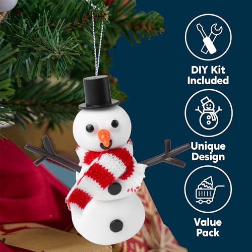 JOYIN Christmas Build Your Snowman, Santa Clasu and Gingerbread Man Craft Kit, 3 Packs Christmas Craft Kit for Arts and Craft Activities, Xmas DIY JOYIN