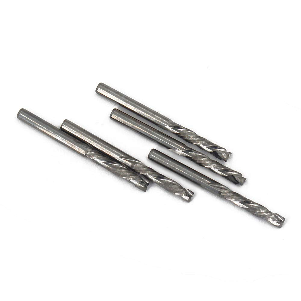 OSCARBIDE Up & Down Cut Carbide End Mills 1/8 Inch Shank 3.175x17mm CNC Spiral Router Bits 2 Flutes Milling Cutter for Engraving Milling 3D OSCARBIDE
