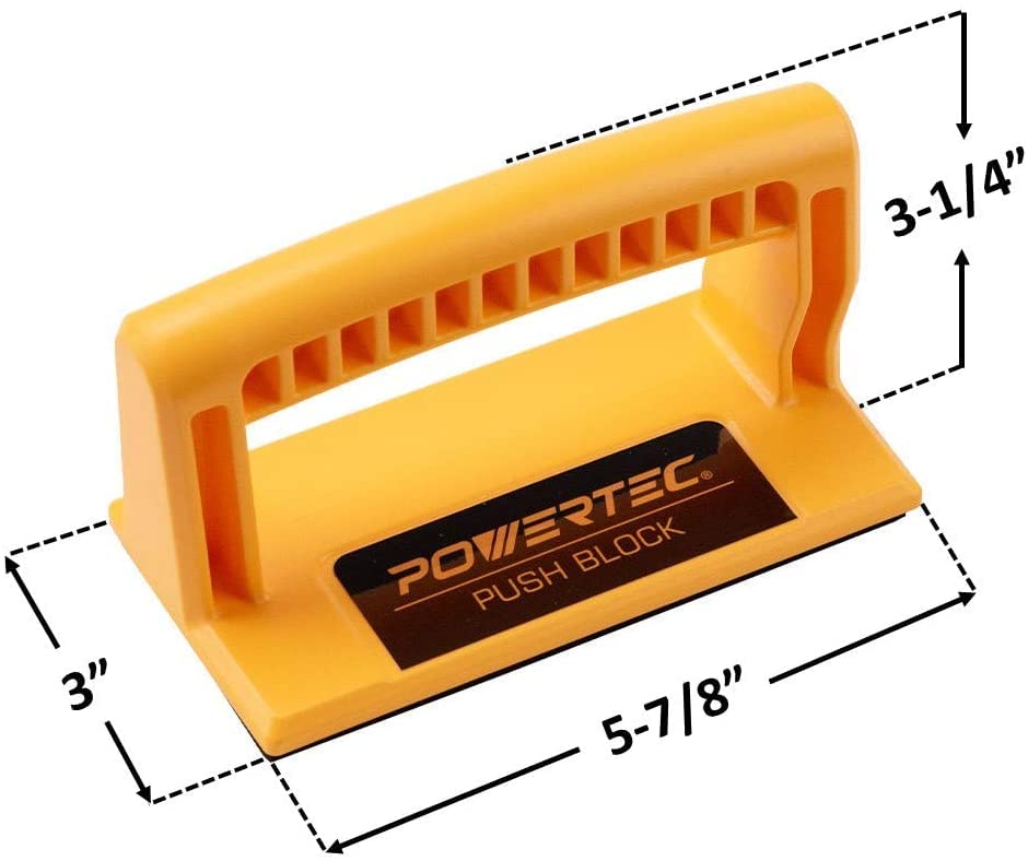 POWERTEC 71551V Safety Kit - Featherboard, Push Block and Push Stick, 3 PK POWERTEC
