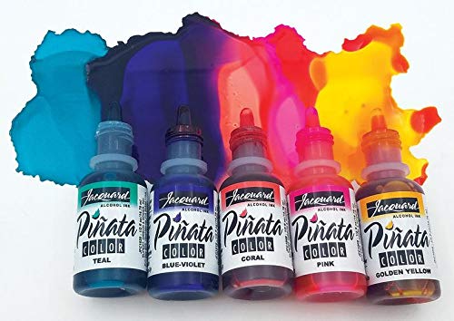 Jacquard Pinata Alcohol Inks Greens Bundle, Lime Green and Rainforest Green and 10x Pixiss Ink Blending Tools GrandProducts Art Bundles
