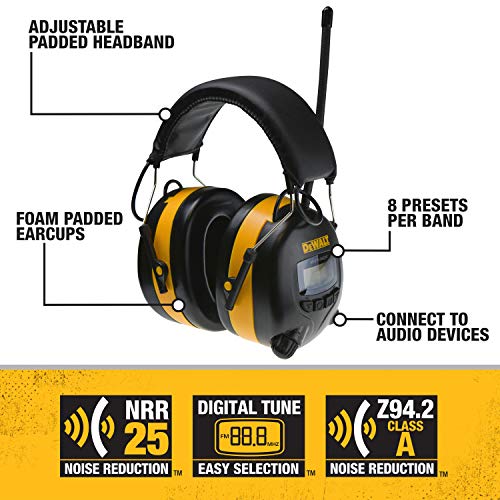 DeWalt DPG15 Industrial Safety Electronic Hearing Muff DEWALT