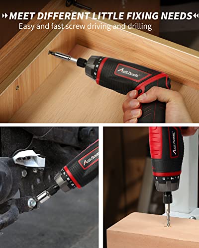 AVID POWER Electric Screwdriver Set Rechargeable 4V Cordless Screwdriver Kit with 44pcs Accessories, 5.65Nm Screw Gun, 5+1 Torque Setting, 2 Position AVID POWER