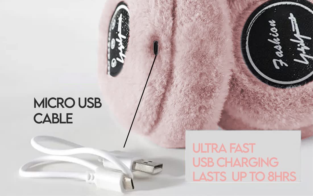 Acuvar Wireless Bluetooth 5.0 Rechargeable Over The Ear Headphone Earmuffs with Extra Soft and Warm Fabric, Microphone, Powerful Surround Stereo Bass Acuvar