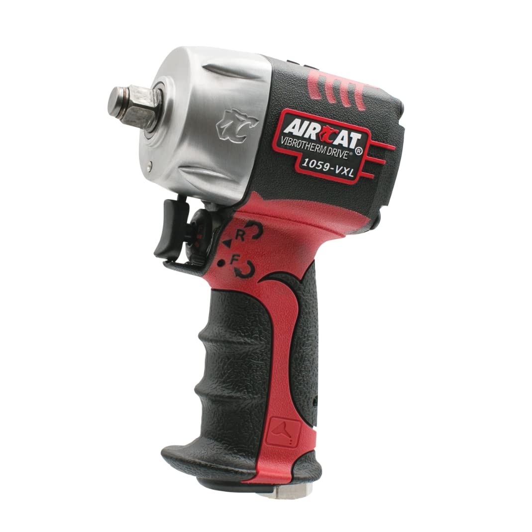 AIRCAT Pneumatic Tools 1059-VXL: 3/8-Inch Vibrotherm Drive Composite Compact Impact Wrench 750 ft-lbs AIRCAT