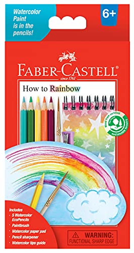 Faber-Castell How to Rainbow Watercolor Pencils Set - Kids Painting Kits, Art Kit for Kids 6-8+ Faber-Castell