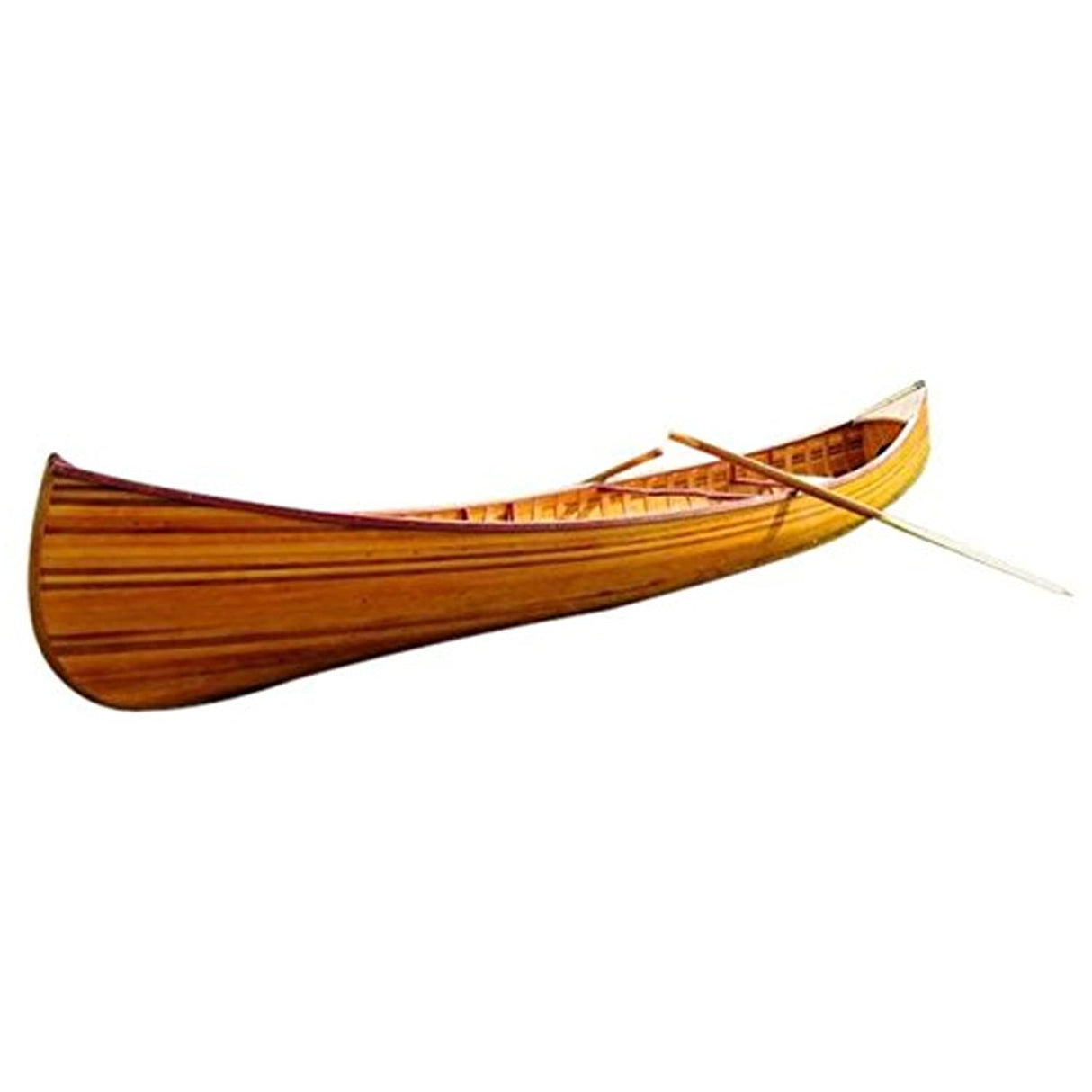 Wooden Canoe with Ribs Curved Bow, 12-Feet Wooden Boat USA