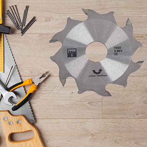 Kadimendium 4inch 6 Tooth 22mm Bore Carbide Biscuit Jointer Blade Cutter Replacement Plate Joiner Blade Carbide Plate Joiner Blade Biscuit Joiner Kadimendium