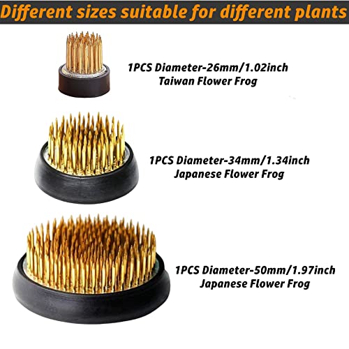 4/Set Flower Frog Flower Arrangement Taiwan Floral Frogs Japanese Ikebana Kenzan Tools 2-in-1 Pin Frogs Straightening Tool Flower Holder (1.02inch, Eggone