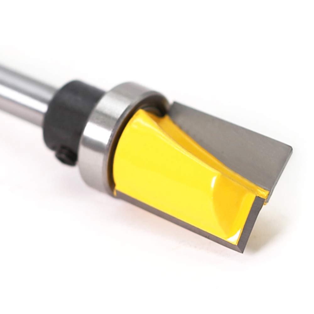 Yakamoz 6Pcs Assorted Edge 1/4 Inch Shank Treatment Grooving Router Bit Set with Bearings Hinge Mortising Flush Trim, Bowl and Tray & V Groove YAKAMOZ