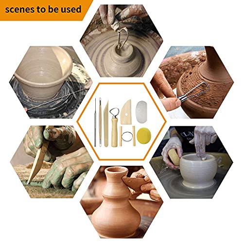 Augernis Pottery Sculpting Tools 32PCS Ceramic Clay Carving Tools Set for Beginners Expert Art Crafts Kid's After School Pottery Classes Club Augernis