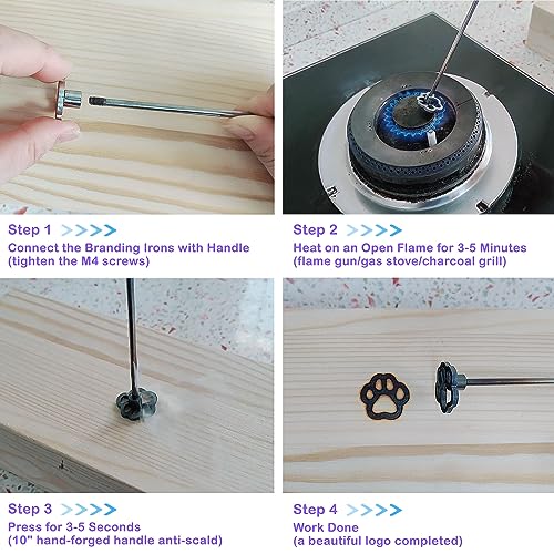 Custom PKPKAUT 100-Piece Mini Branding Iron Set for Hats, Wood, and Leather Crafting PKPKAUT