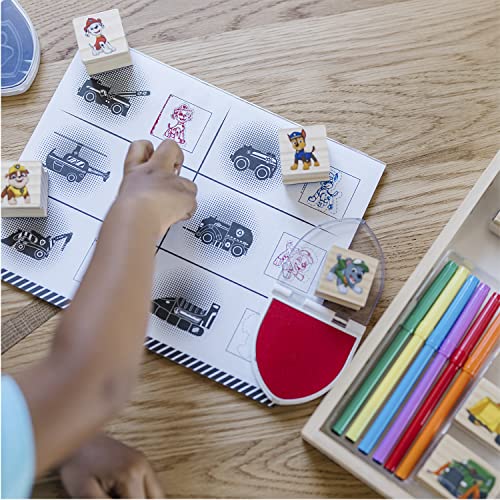 Melissa & Doug PAW Patrol Wooden Stamps Activity Set with Markers, Activity Pad (25 Pieces) Melissa & Doug