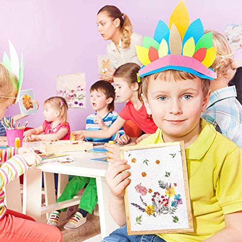 Eage Paper Making Screen Frame, A5 Size 7.5 x 9.8 Inch Wooden Papermaking Mould Kit for DIY Paper Craft and Dried Flower Handcraft Eage