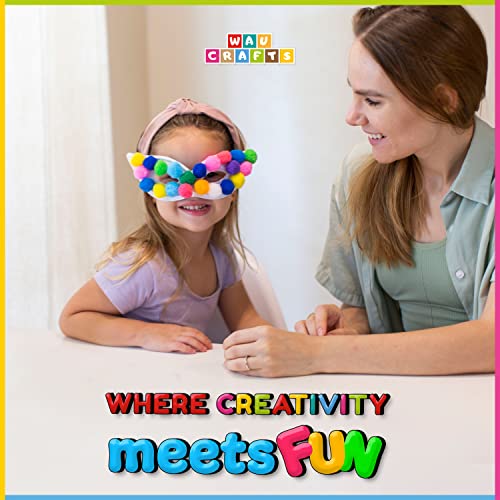 WAU CRAFTS Arts and Crafts Supplies for Kids - 1750 pcs Crafting for School Kindergarten Homeschool - Supplies Set for Kids Craft Art - Supply Kit WAU CRAFTS