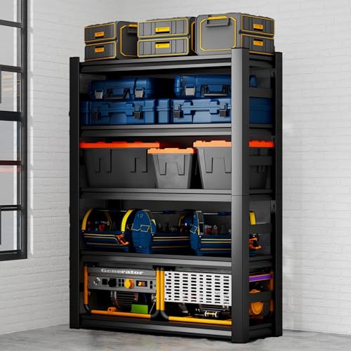 5 Tier Garage Shelving, Storage Shelves Heavy Duty Shelving, Adjustable Metal Shelf Rack and Shelf Units, Garage Shelving Heavy Duty Warehouse BEESTMUEBLE